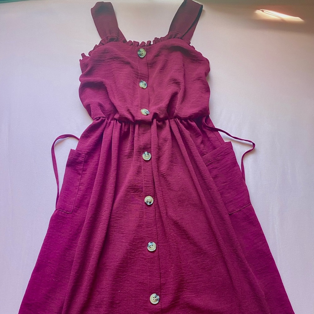 girls maroon dress size 12